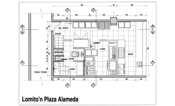proyecto arquitectura Locales - Local Lomitón Plaza Alameda 6